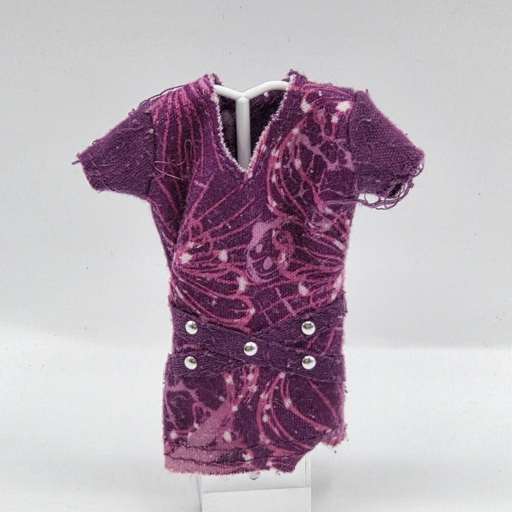 Liv Doll Dress Shirt Top By Spin Master Purple Pattern & Studs